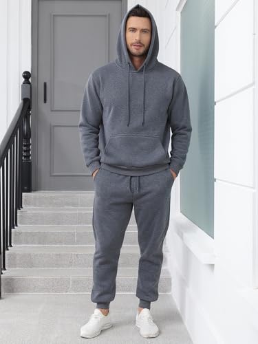 Sweat Suits For Men Set 2 Pcs Hoodie Jogger Sweatsuits Size S To 3XL