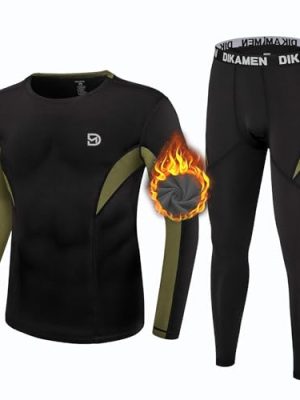 Men's Thermal Underwear Fleece Lined Performance Fleece Tactical Sports Shapewear Thermal Set