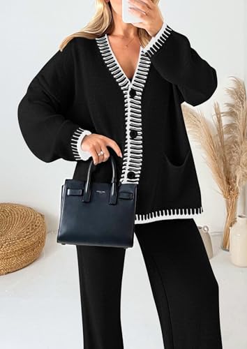 Lounge Sets for Women Fall 2025 Loungewear 2 Piece Outfits Cardigan Sweaters Track Suit Matching Winter Clothing