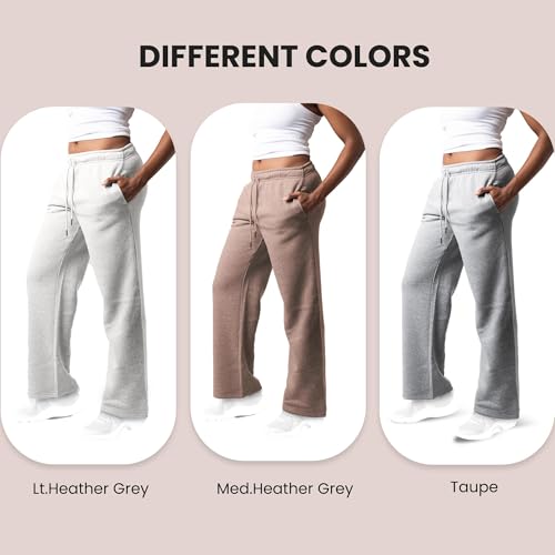 3 Pack Sweatpants Women, Wide Leg Womens Sweatpants, Workout - Yoga Pants (Available in Plus)