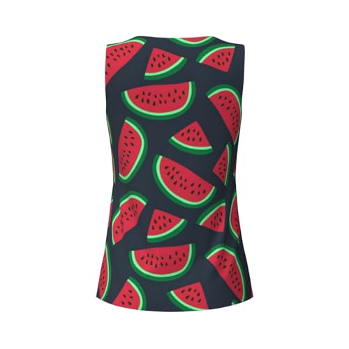 Red Watermelon Print Women's Workout Tank Top Quick-Drying Activewear Summer Fitness Outdoor Adventures