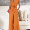 Women's Summer 2 Piece Outfits 2025 Cap Sleeve V Neck Belted Crop Tops Wide Leg Pant Sets Casual Tracksuit