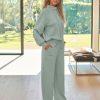 Lounge Sets for Women Sweatsuits 2 Piece Outfits 2025 Fall Drawstring Sweatshirt Wide Leg Sweatpants Tracksuit