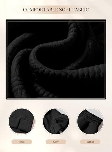 2 Piece Sets Outfits for Women V Neck Collared Ruffle Short Sleeve Polo Shirts Quarter Zip Pullover Tops Lounge Set