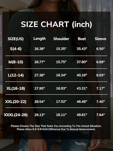 Womens Tops Shirts for Women Short Sleeve V Neck Tee Summer Fashion Trendy Soft Casual Spring Clothes Outfits Beach