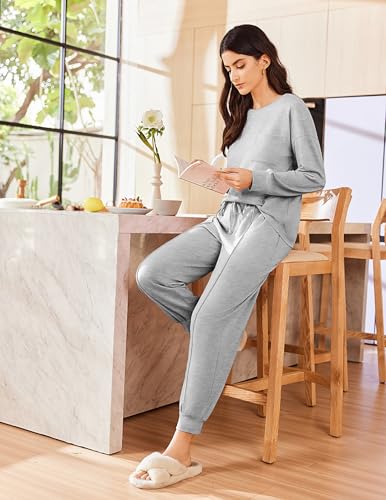 Lounge Sets for Women 2 Piece Jogger Pajama Long Sleeve Pants Loungewear Sweatsuits Casual Matching Outfits