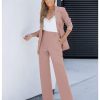2 Piece Pant Suits for Women Dressy Blazer High Waisted Pants Sets Business Casual Outfits