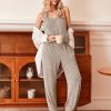Women's Pajamas Sleeveless Summer Lounge Set Ribbed Knit Pj Loungewear Soft Tank Sleepwear Nightwear S-XXL