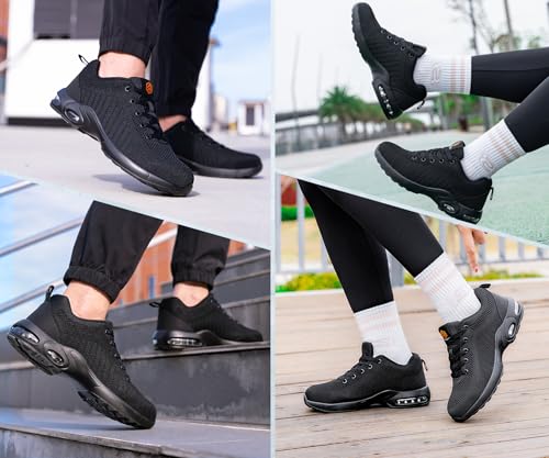 Steel Toe Shoes for Men Women Comfortable Non Slip Work Shoes Lightweight Unisex Safety Shoes Classic Style Sneakers Punta de