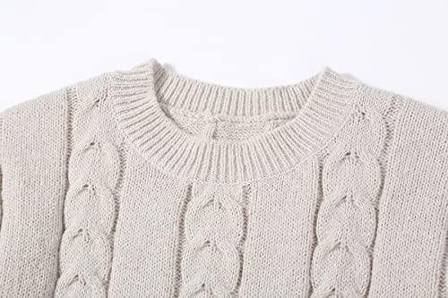 Women's Winter Chunky Cable Knit Long Skirt 2 Piece Outfit Sweater Sets