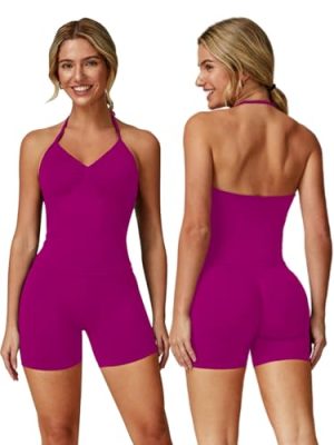 Workout Sets for Women 2 Piece Seamless Impact Longline Strappy Top Scrunch Butt High Waist Biker Shorts Gym Set