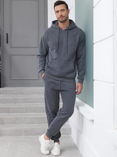 Sweat Suits For Men Set 2 Pcs Hoodie Jogger Sweatsuits Size S To 3XL