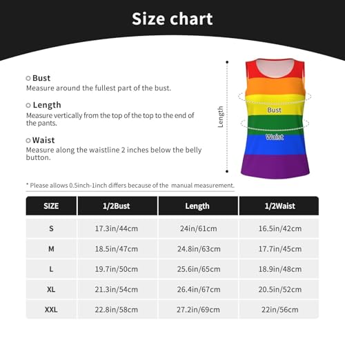 Rainbow Print Women's Workout Tank Top Quick-Drying Activewear Summer Fitness Outdoor Adventures