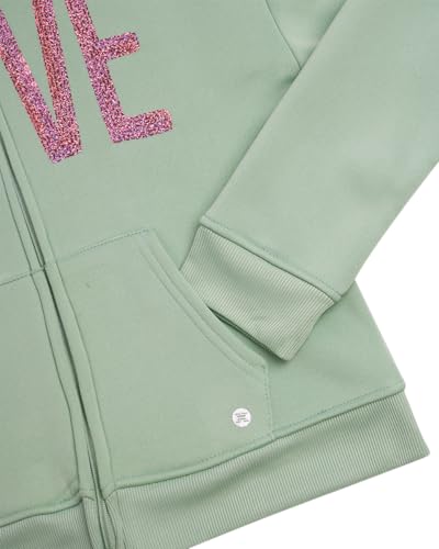 Girls Sweatsuit - 2 Piece Soft Fleece Breathable Zip Up Hoodie and Jogger Pants - Athletic Girls Athletic Sets (7-12)