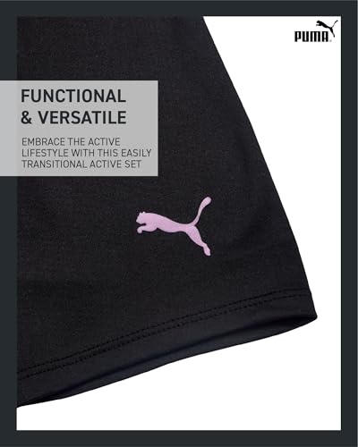 Girls' Active Shorts Set - 3 Piece Performance T-Shirt, Tank Top, Bike Shorts - Summer Athletic Outfit for Girls (7-14)