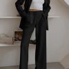 Women's Two Piece Outfits Dressy Blazer Jacket Wide Leg Pants 2025 Fall Business Casual Office Work Suit Sets