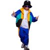 Boys' Girls' Color Block Jacket Track Pants Sets Hip Hop Dance Patchwork Clothes Unisex Streetwear