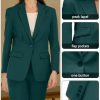 Women's Professional Suit 2 Piece Slim Fit Outfit Business Office Work Tuxedo Blazer Pants Suits