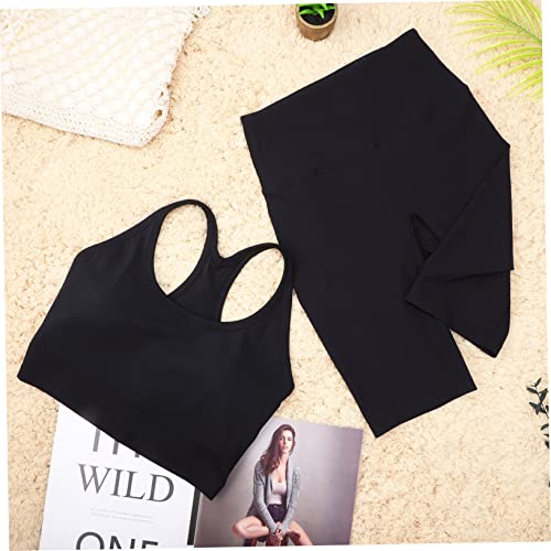 Sportswear Set Breathable Tank Top High Waist Shorts for Yoga Fitness Workouts Quick Drying Athletic Outfit