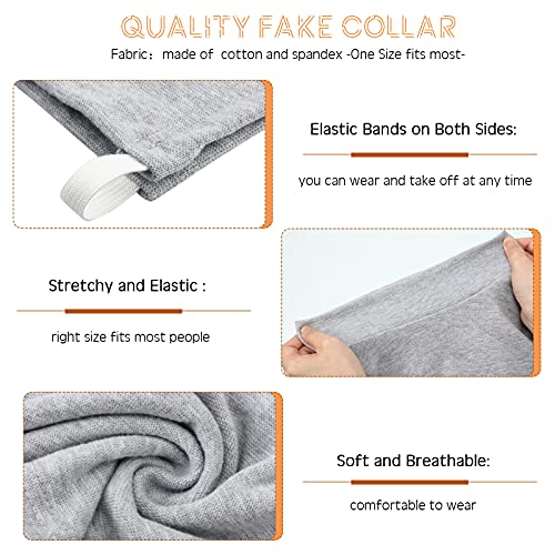 Fake Turtleneck Dickey Detachable Collars Set Half Top Mock Blouse Collar for Women Men