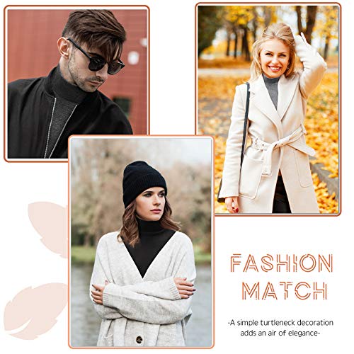 Fake Turtleneck Dickey Detachable Collars Set Half Top Mock Blouse Collar for Women Men