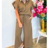 Two Piece Sets for Women Summer Outfits Ruffle Cap Sleeve Zip Top Wide Leg Pants Lounge Set Tracksuits