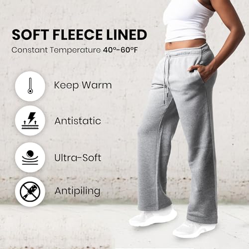 3 Pack Sweatpants Women, Wide Leg Womens Sweatpants, Workout - Yoga Pants (Available in Plus)