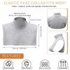 Fake Turtleneck Dickey Detachable Collars Set Half Top Mock Blouse Collar for Women Men