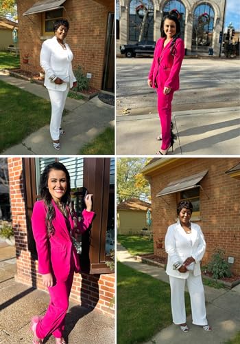 Women's Fashion Fall 2 Piece Pant Suit Dressy Long Sleeve Blazer and Slim Fit Pants Set Business Outfits