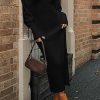 Women's Fall 2 Piece Outfits Knit Long Sleeve Cropped Cardigan Pullover Sweater Maxi Dress Sets Winter Clothing