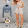 Summer Outfits for Women 2025 Vacation Beach 6 Pieces Crop Tank Top and Shorts Matching Sets