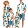 Family Hawaiian Matching Outfits Mommy and Me Outfits Caribbean Vacation Summer Tropical Halter Sundresses and Shirts