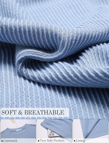 Womens Pajama Sets Short Sleeve Lounge Sets 2 Piece Pjs Tops and Shorts Outfits Matching Loungewear with Pockets