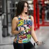 Colorful Pattern Print Women's Workout Tank Top Quick-Drying Activewear Summer Fitness Outdoor Adventures