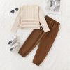 Girls' Clothes Long Sleeve Ribbed Knit Ruched Tops & Camo Jogger Pants Sets Fall Outfits with Pockets Size 6-14Y