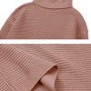 Women's Turtleneck 2 Piece Outfits Ribbed Knit Sweater Midi Pencil Skirt Set
