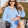 2 Piece Sets for Women Lounge Sets Button Down Matching Shorts Sets with Pockets Swiss Dot Outfits