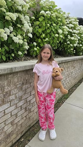 Girls Clothes 2 Piece Summer Outfits Drop Shoulder Top Pullover Sweatpants Jogger Set Sweatsuits Tracksuits 6-14Y