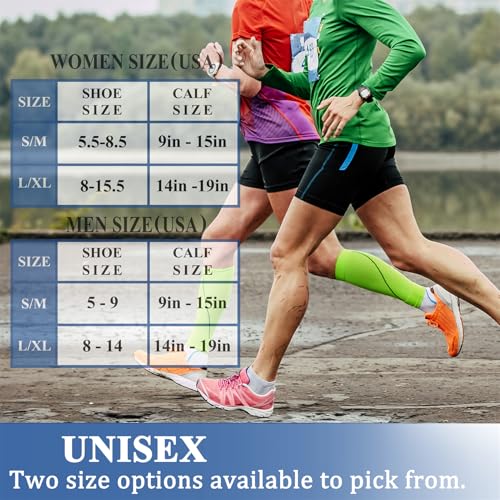Compression Socks for Women and Men Circulation 4 Pairs 15-20 mmHg Best Support for Athletic Running Cycling