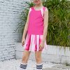 Girls Tennis Golf Pickball Dress Athletic Outfits Kids Tank Top and Skorts Sets