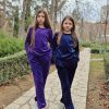 Girls 2 Piece Outfit Sweatsuits Set Kids Velour Sweatshirts & Sweatpants Tracksuits Set for Girls