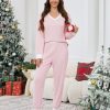 Women's Pajama Sets 2 Piece Striped Lounge Sets Long Sleeve Top and Pants Soft Sleepwear Pjs 2025 Fall Outfits