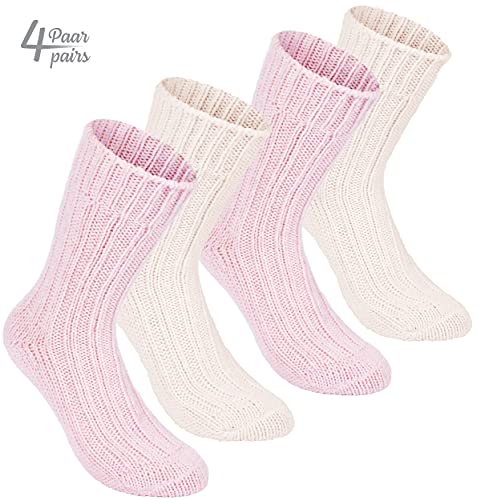 Warm Alpaca Socks for Men or Women - 4 Pairs