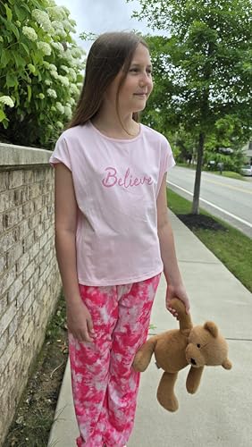 Girls Clothes 2 Piece Summer Outfits Drop Shoulder Top Pullover Sweatpants Jogger Set Sweatsuits Tracksuits 6-14Y