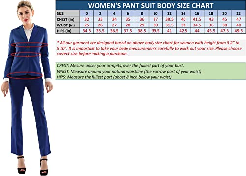 Women's 2 Buttons Business Blazer Pant Suit Set for Work