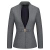 Women's Business Pant Suit Set 2 Piece Slim Fit Blazer Jacket One Button Buckle Closure Lady Work Suit for Office