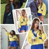 Womens 2 Piece Sets Sweatsuits Casual Half Button Color Block Sweatshirts Running Shorts Tracksuits Fall Outfits