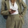 Women's Two Piece Outfits Dressy Blazer Jacket Wide Leg Pants 2025 Fall Business Casual Office Work Suit Sets
